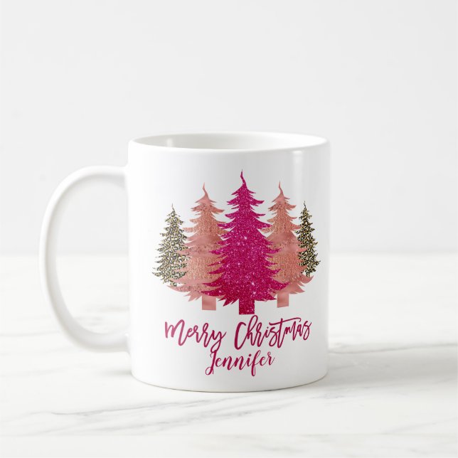 Mug Retro Joyeux Noël Personnalisé (Gauche)