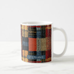 Mug Retro Knit Patchwork - Cosy Boho d'automne Vintage