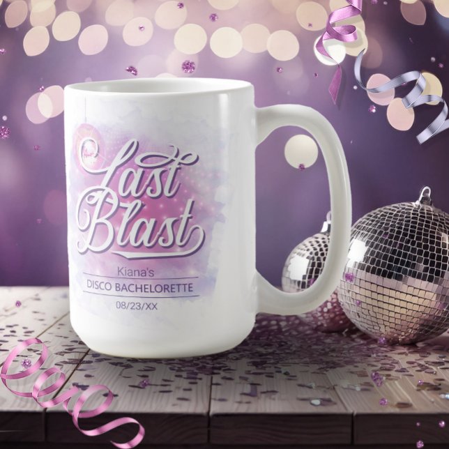 Mug Retro Last Blast Disco Enterrement de vie de jeune (Créateur téléchargé)