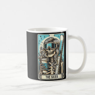Mug Retro le skieur carte tarot squelette drôle skieur