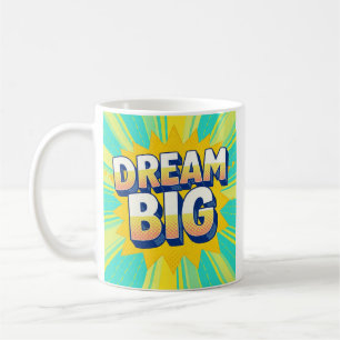 Mug Rétro lettrage rêve grand texte