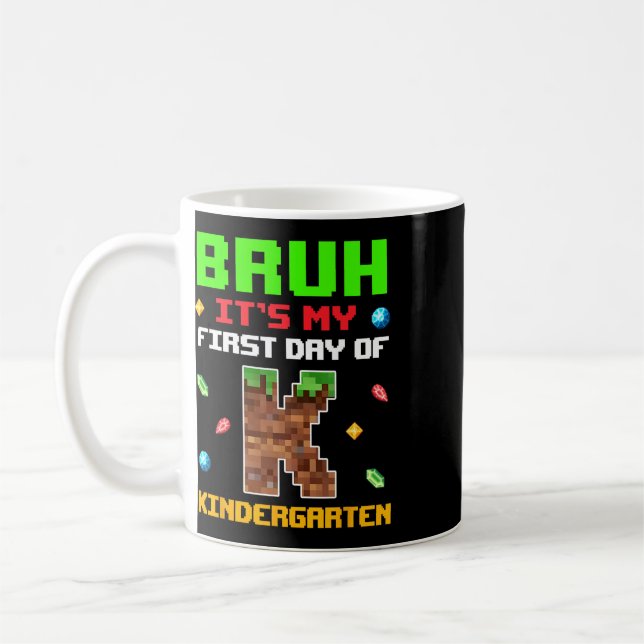 Mug Rétro mec c'est mon premier jour de maternelle ret (Gauche)