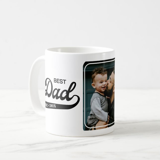 Mug Retro Meilleur papa jamais photo (Devant gauche)