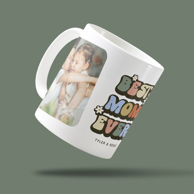 Mug Retro Meilleure maman jamais 2 Photo (Créateur téléchargé)