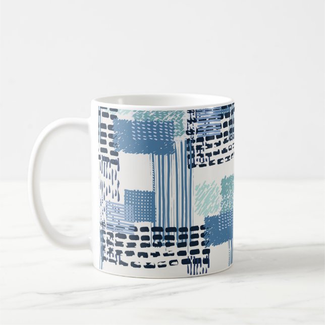 Mug Retro Memphis Doodle Motif transparent (Gauche)