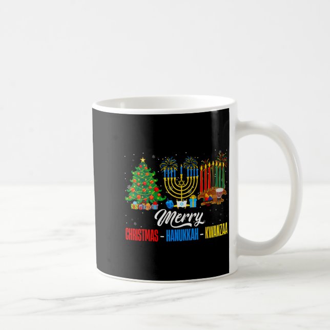 Mug Retro Merry Christmas Hanukkah Kwanzaa Happy Holid (Droite)
