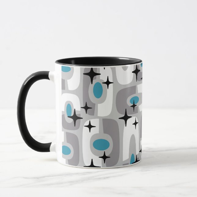Mug Retro Mid-Century moderne Cosmique Abstrait Motif (Gauche)