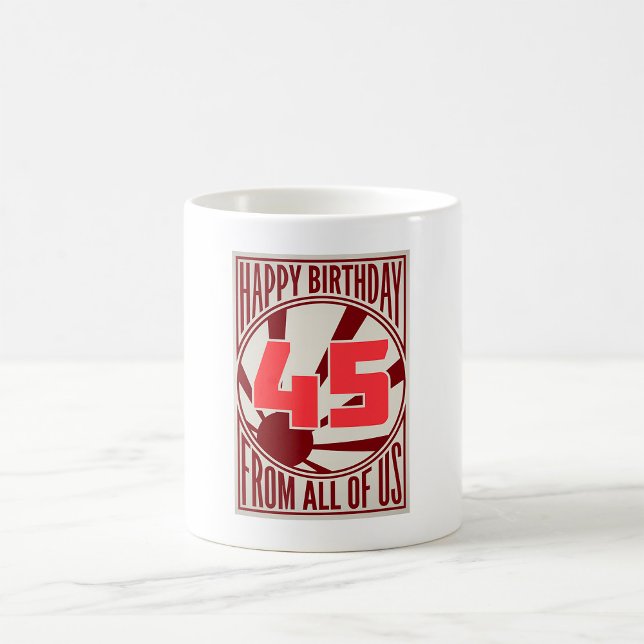 Mug Rétro Milieu de XXème Siècle 45e Anniversaire (Créateur téléchargé)