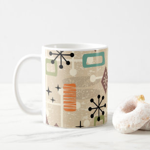 Mug Rétro Moderne Milieu du Siècle Abstrait Atomique
