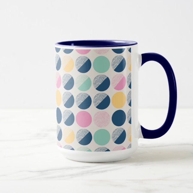 Mug Rétro motif de demi-cercle (Droite)