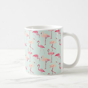Mug Rétro motif de Flamant rose