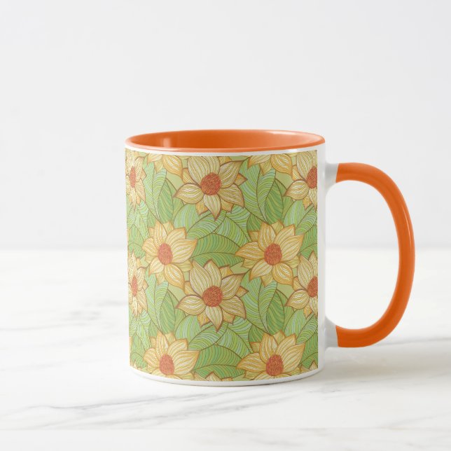 Mug Rétro motif de magnolia (Droite)
