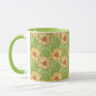Mug Rétro motif de magnolia