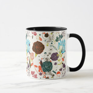 Mug Rétro motif floral 2