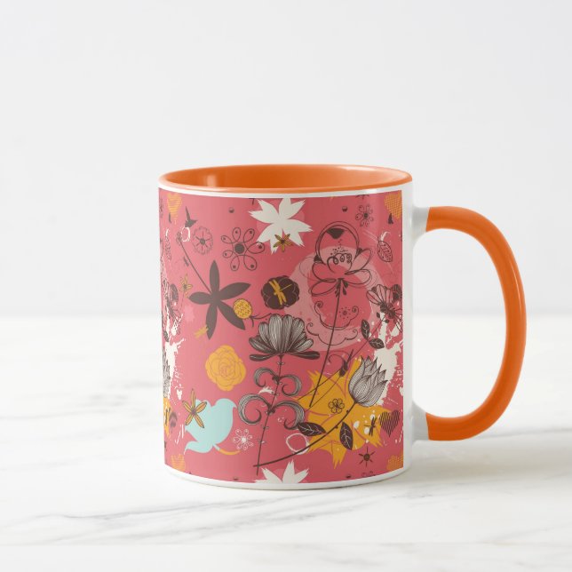 Mug Rétro motif floral 7 (Droite)