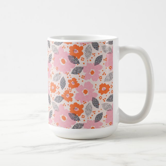 Mug Rétro motif floral mignon (Droite)