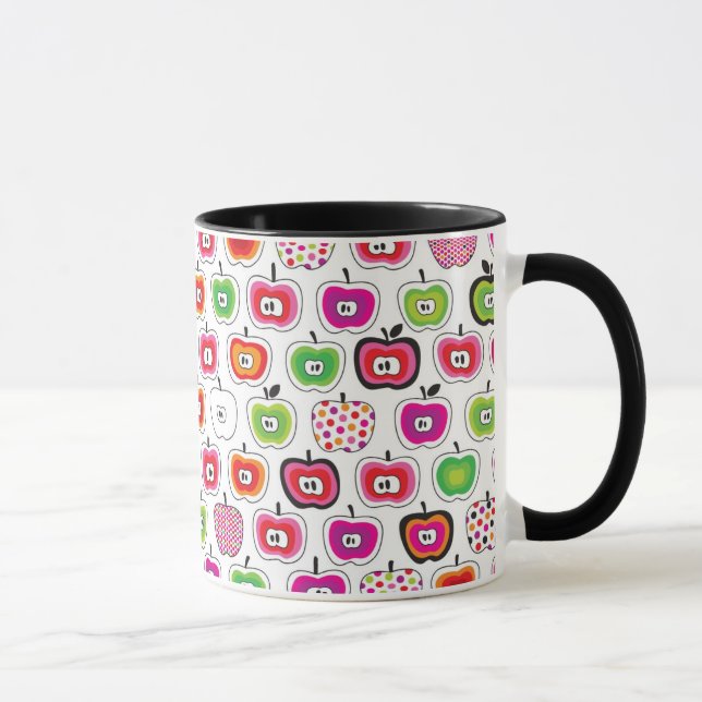 Mug Rétro motif mignon de pomme (Droite)