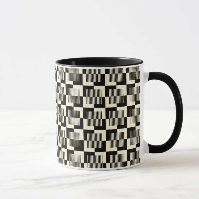 Mug Rétro motif noir et bronzage (Droite)
