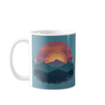 Retro Mountain Sunset - Nature Hiking Outdoors Tea