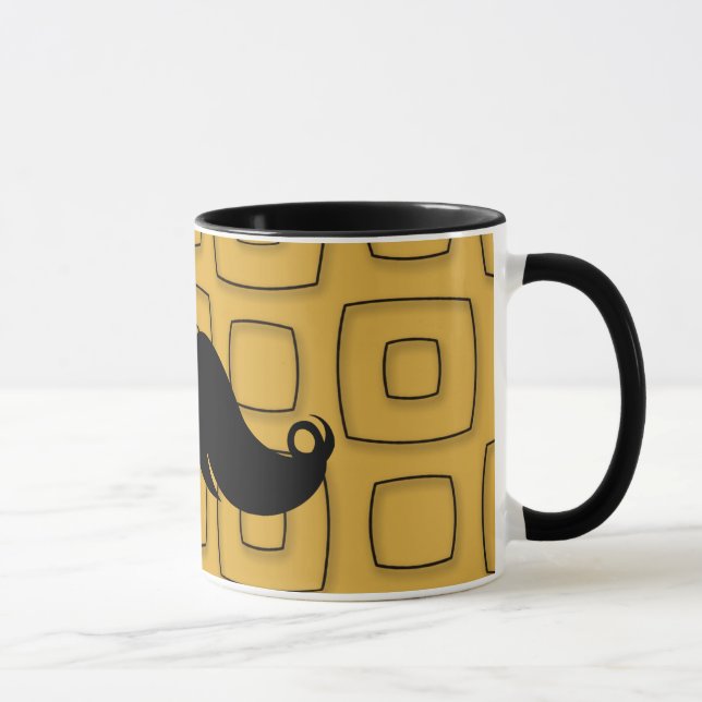 Mug Rétro moustache noire (Droite)