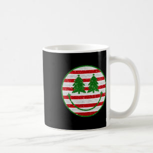 Mug Retro Noël Arbre Sourire Visage Noël Filles Ados