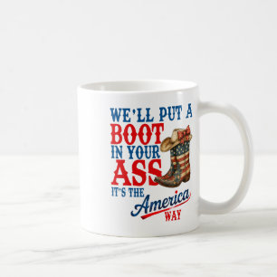 Mug Rétro Nous Mettrons Une Botte Western Cowgirl Drap