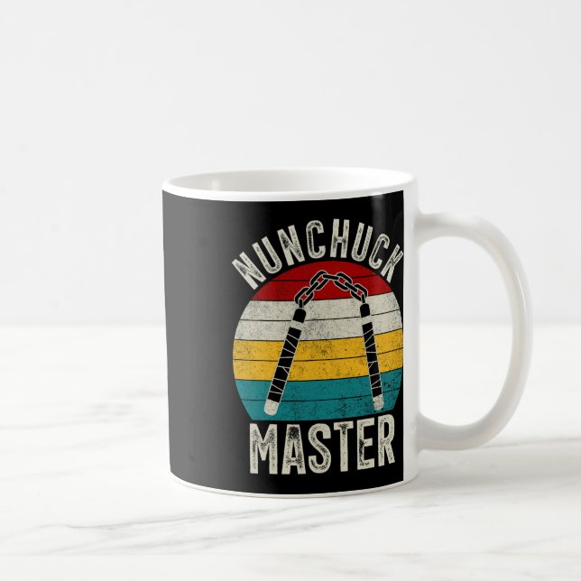 Mug Retro Nunchuck Master Karate Taekwondo Arme Nunc (Droite)