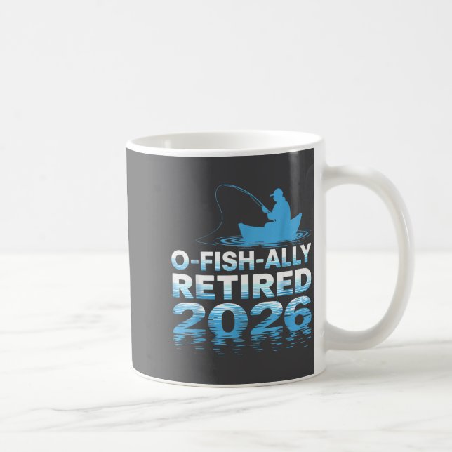 Mug Retro O-fish-ally Retired 2026 Fisherman Fishing R (Droite)