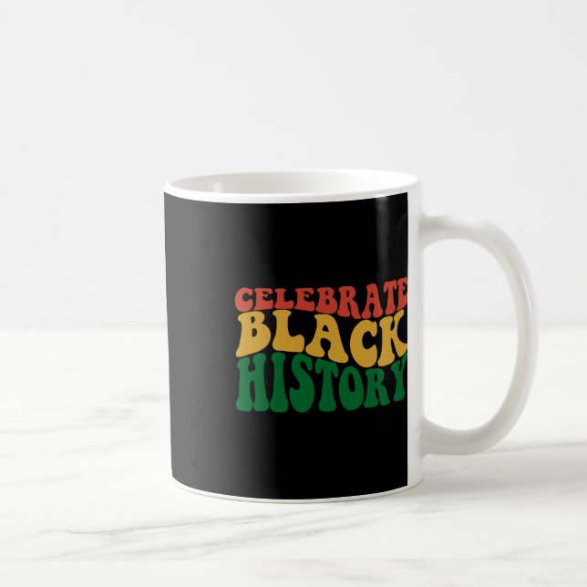 Mug Rétro ondulé Célébrez l'histoire noire Bhm fierté  (Droite)