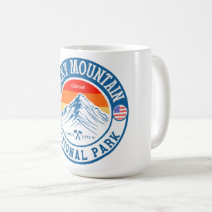 Mug Retro Parc national de Rocky Mountain Colorado ran