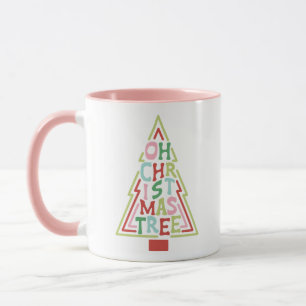 Mug Retro Pastel Oh Christmas Tree