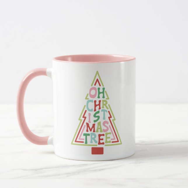 Mug Retro Pastel Oh Christmas Tree (Gauche)