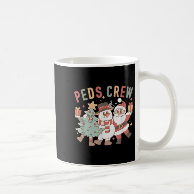 Mug Retro Peds Crew Christmas Pediatric Nurse Nursing  (Droite)