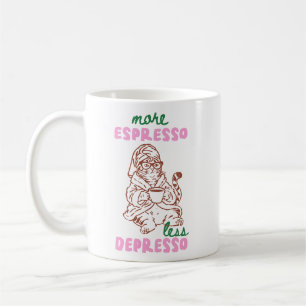 Mug Retro Plus d'Espresso Moins de Dépresso Chat Café