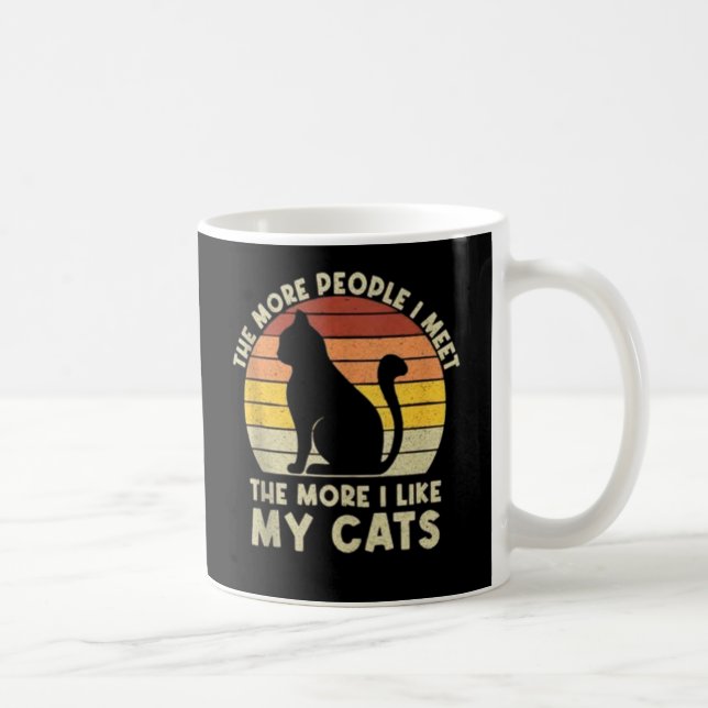Mug Rétro Plus je rencontre de gens, plus j'aime mon c (Droite)
