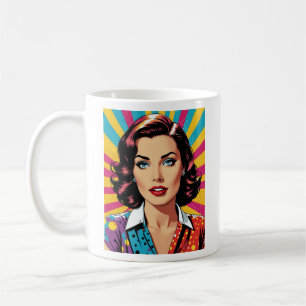 Mug Retro Pop Art femme Style Comic Tee graphique