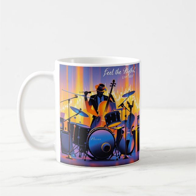 Mug Retro Pop Instruments de musique Abstraits dramati (Gauche)