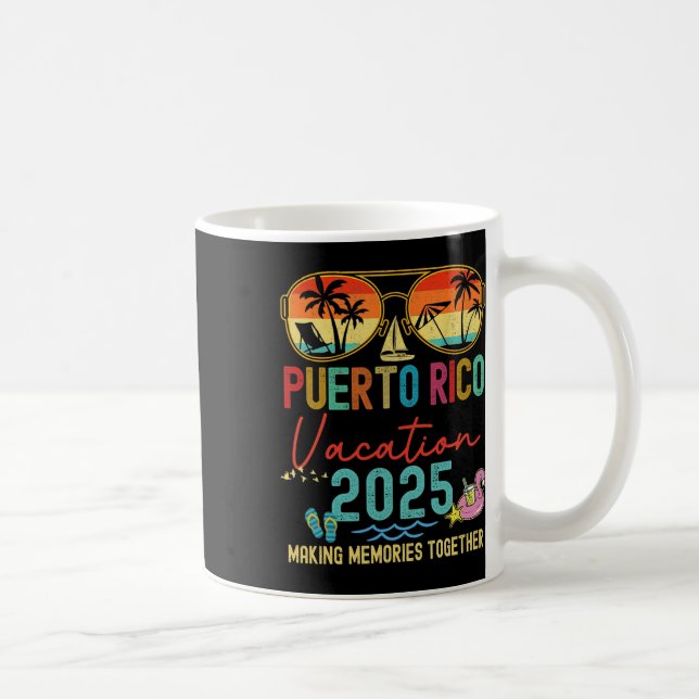 Mug Retro Porto Rico Vacation 2025 Matching (Droite)
