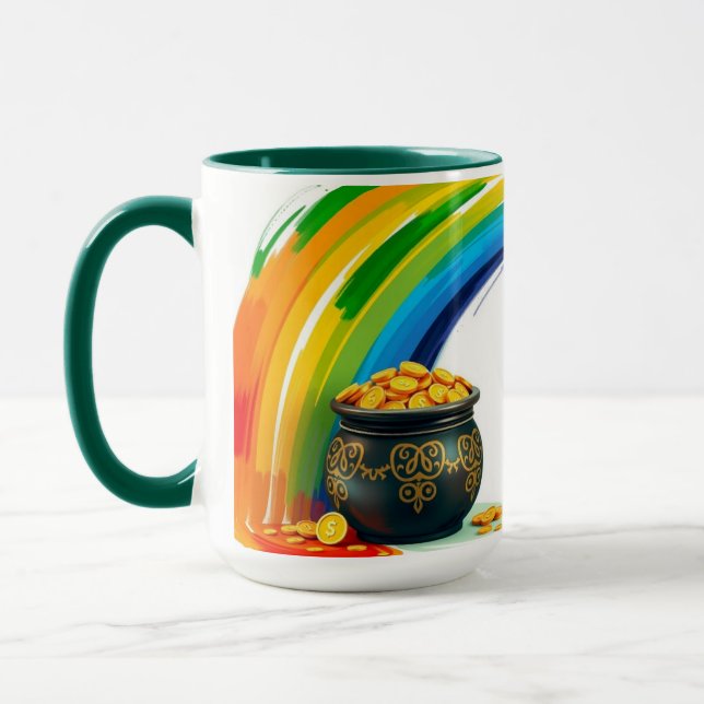 Mug Retro Pot of Gold St. Patrick's Lucky Coin (Gauche)