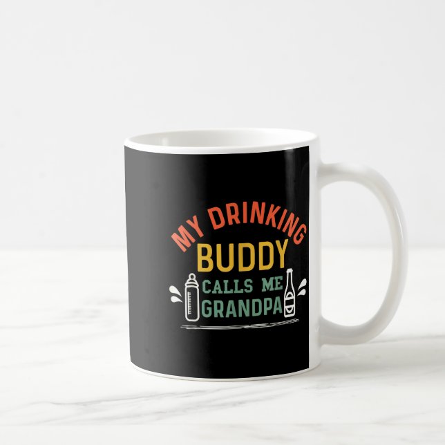 Mug Retro Pregnancy Announcement Grandpa My Drinking B (Droite)