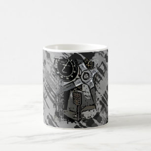 Mug Retro Racing - Gray Splatter