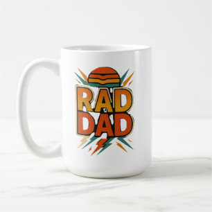 Mug Retro Rad Papa - Vintage Sunset Lightning Bolt Des