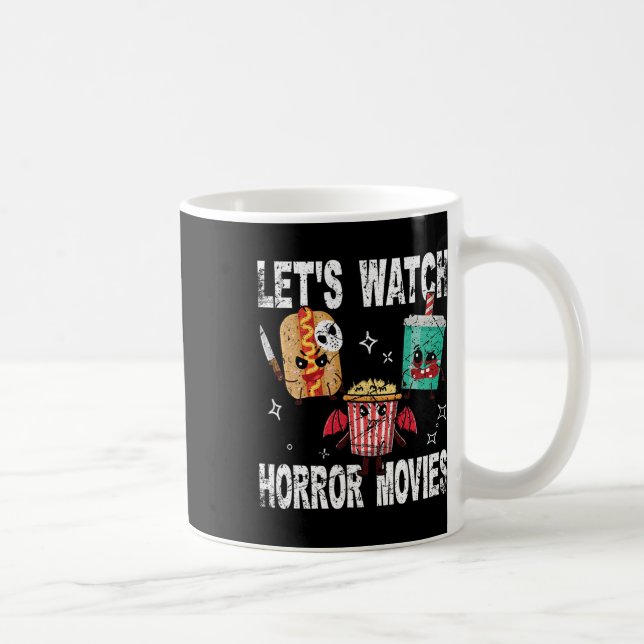 Mug Retro Regardons Les Films D'Horreur Coûts D'Hallow (Droite)