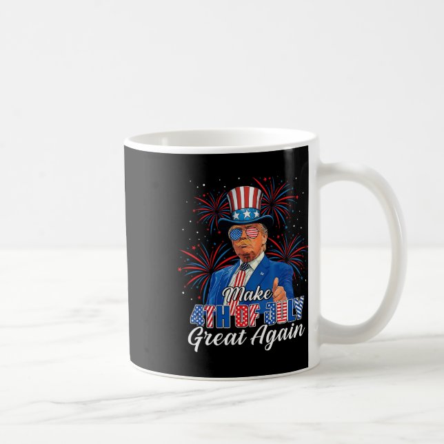 Mug Retro Rendre 4 juillet grand à nouveau patriotique (Droite)