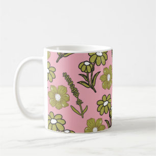 Mug Retro Rose vert Floral Jouer Y2K printemps été