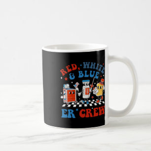 Mug Rétro Rouge Bleu Bleu Er Crew Salle d'urgence 4e D