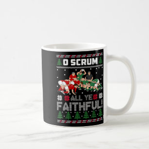 Mug Retro Rugby O Scrum Tous Vous Fidèles Noël Moche J