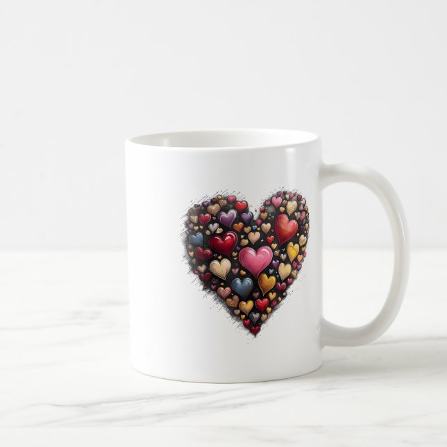 Mug Retro Saint Valentin Coeurs Bruxelles Coquette He (Droite)