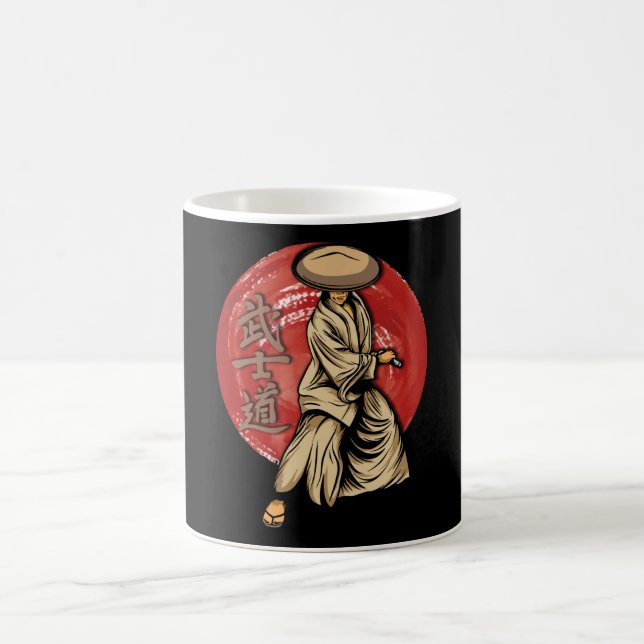 Mug Retro Samurai Warrior with Katana - Japanese (Centre)