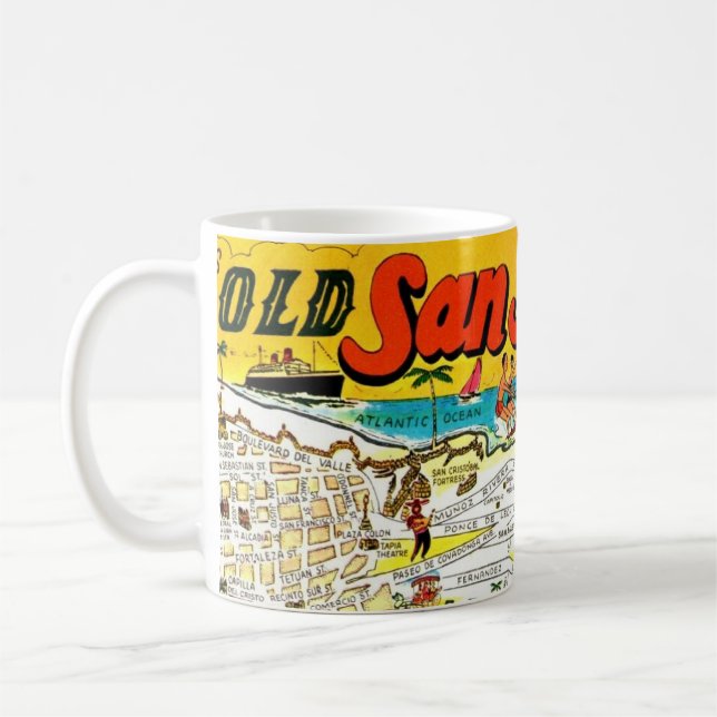 Mug Retro San Juan Porto Rico (Gauche)